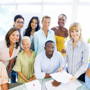 Diverse team of professionals